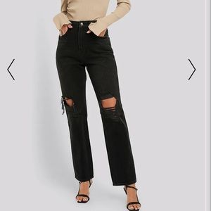 Black Straight leg jeans.